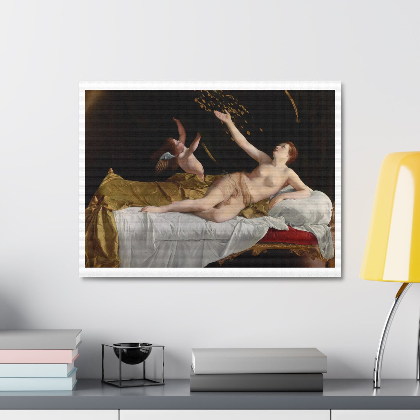 Danaë and the Shower of Gold (1621-1623) by Orazio Gentileschi, Art Print from the Original on Canvas