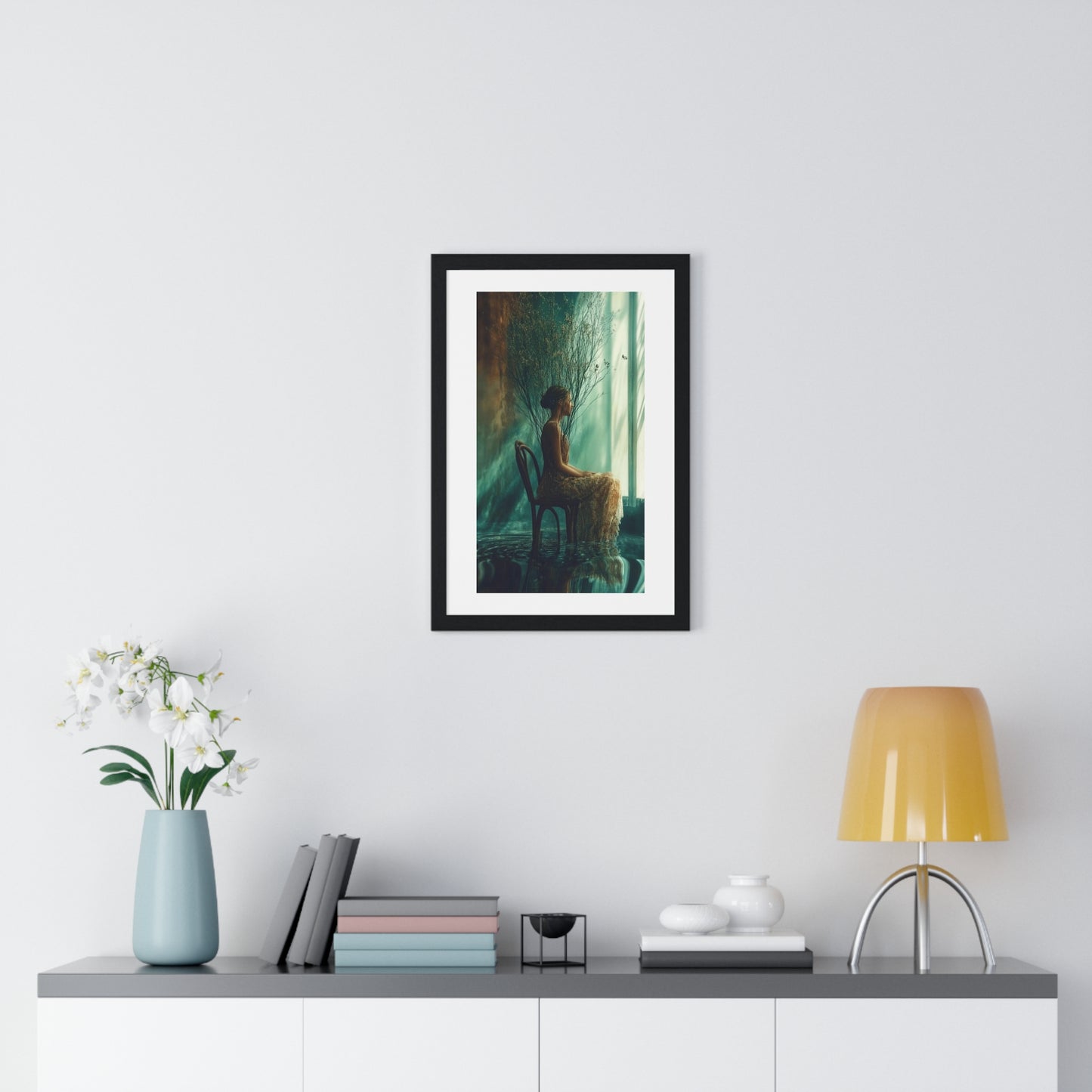 Life, Abstract Art 'Designed by AI' Framed Print