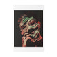 Abstract Male Portrait 'Designed by AI' Satin Canvas Art Print