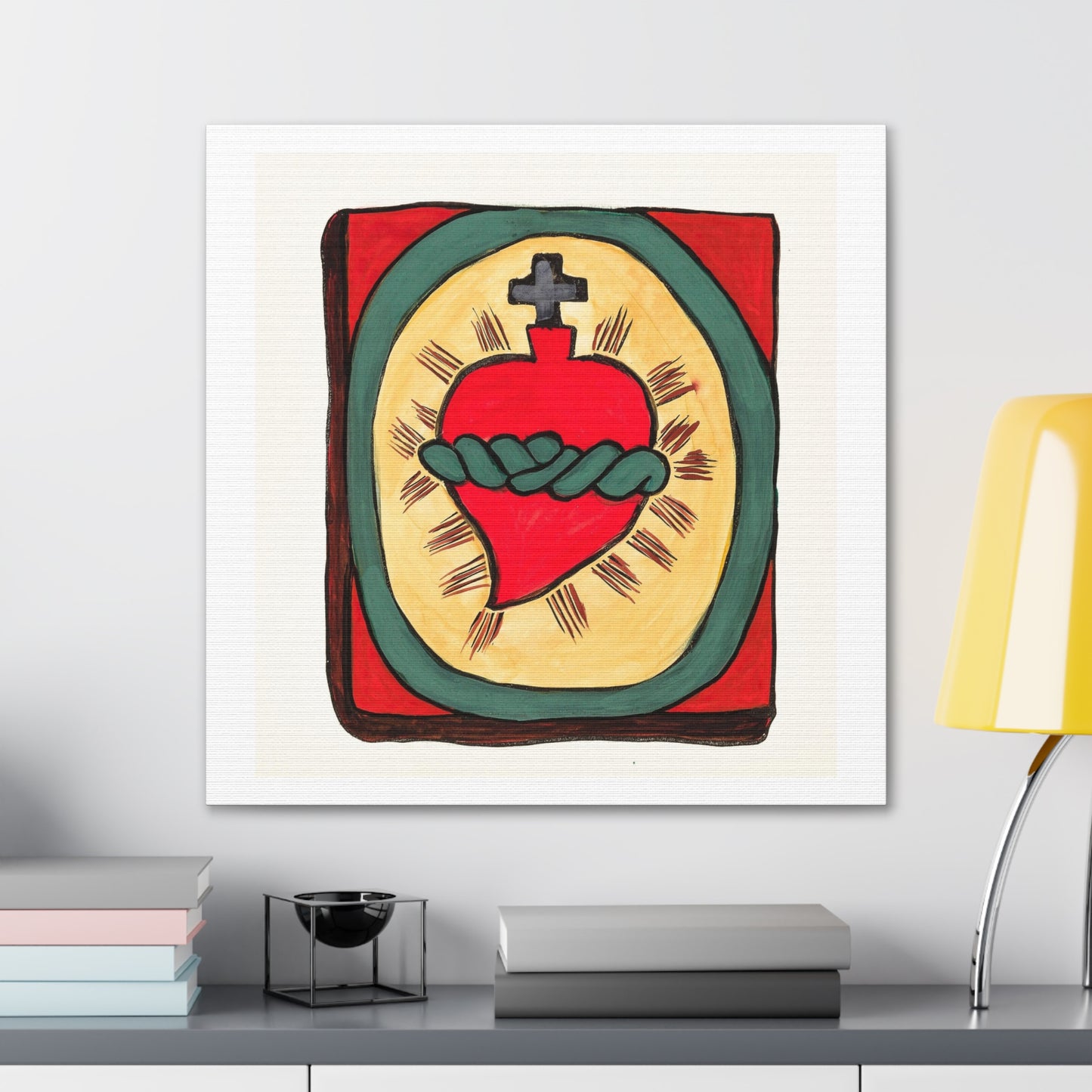 Sacred Heart 'Plate 50' from Spanish Colonial Designs of New Mexico (1935–1942), Art Print from the Original on Canvas