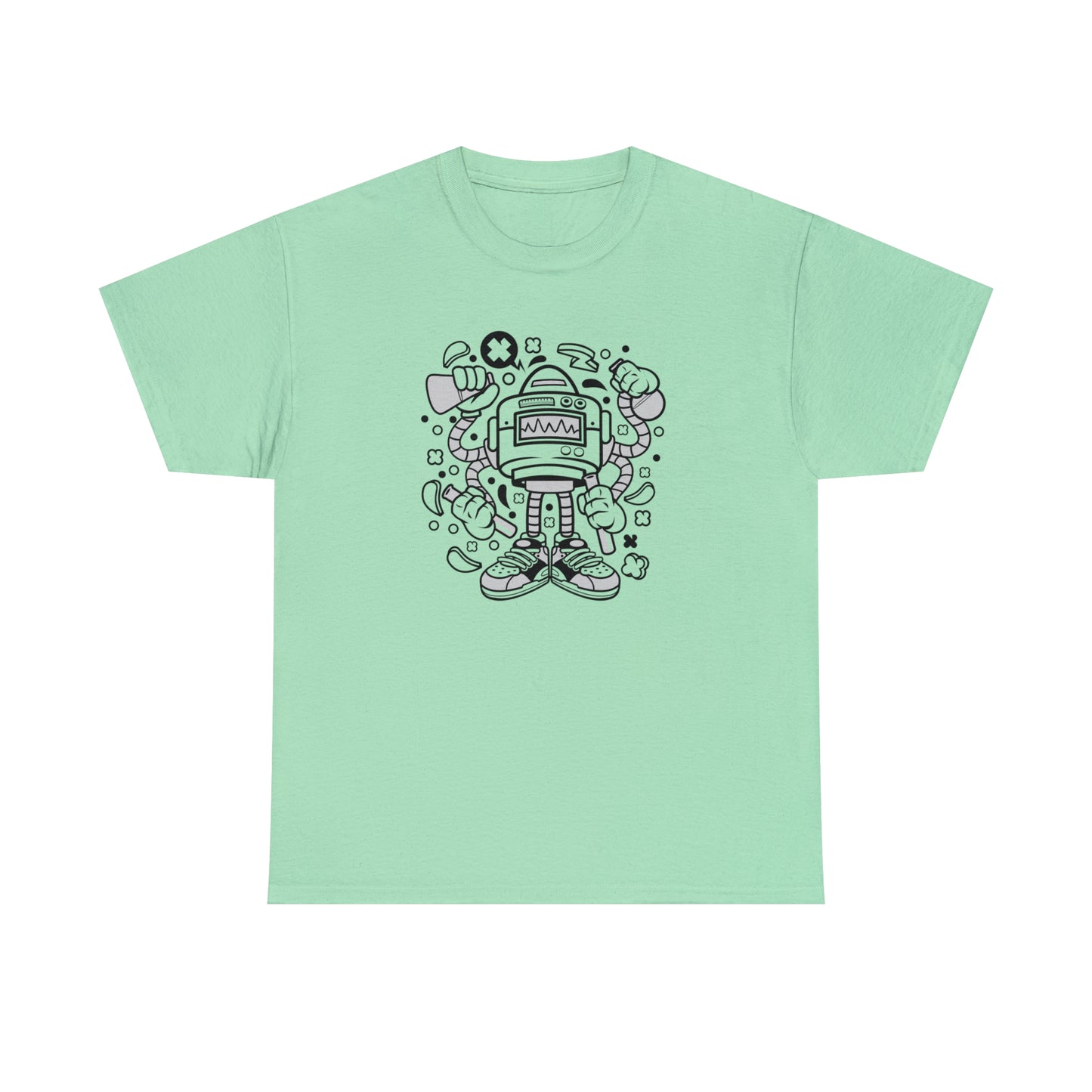 Lab Robot Monster Cartoon T-Shirt