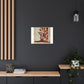 Stretched Canvas Wall Art: Surreal Geometric Face and Acrobat Collage