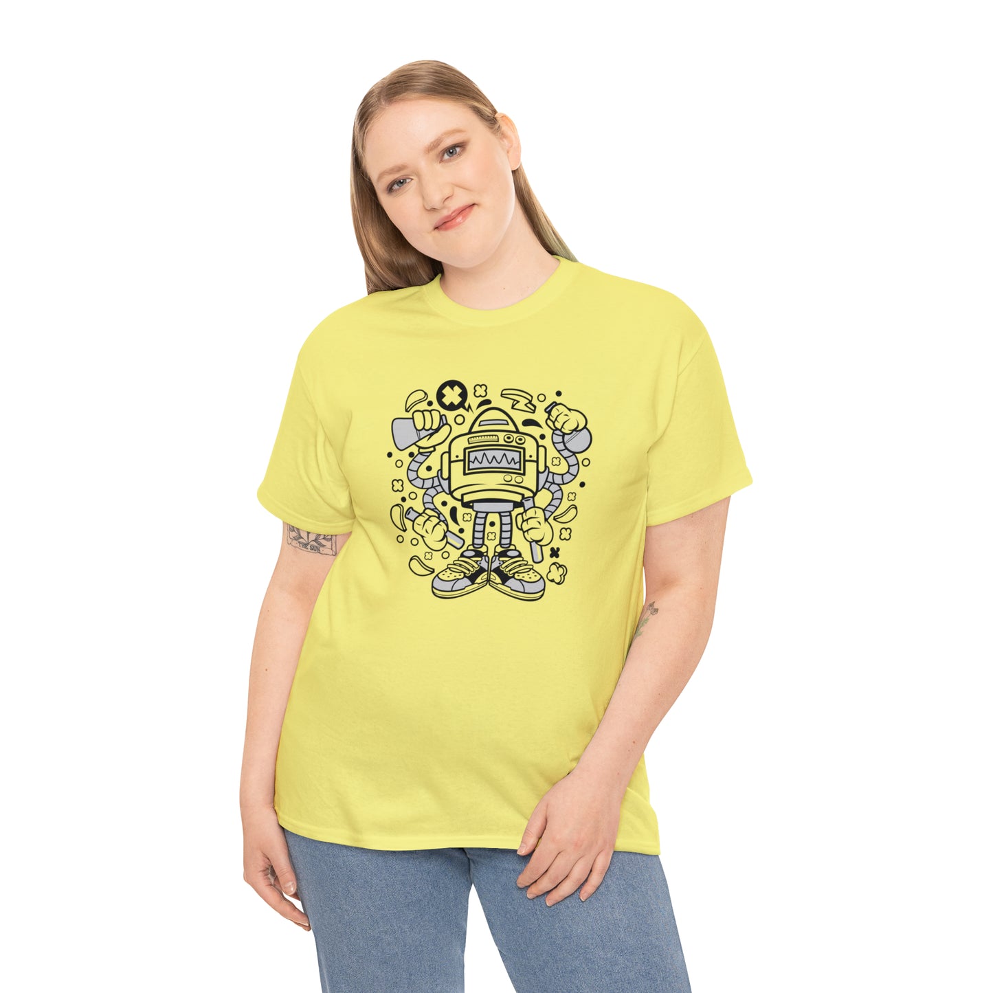 Lab Robot Monster Cartoon T-Shirt