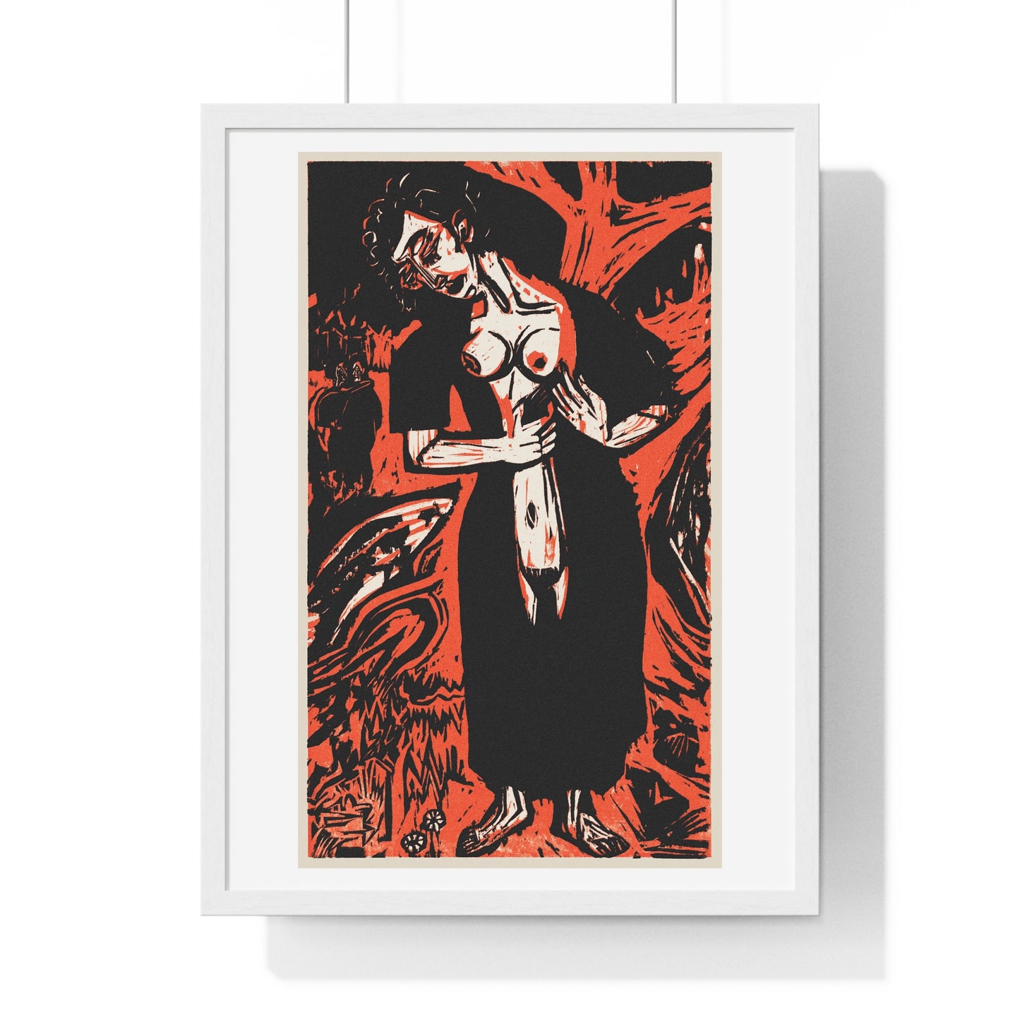 The Suicide (1921) by Ernst Ludwig Kirchner, from the Original, Framed Print