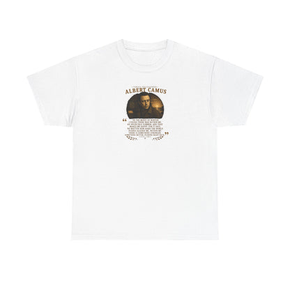 Albert Camus on Positivity and the Human Condition, Philosophy Tribute T-Shirt