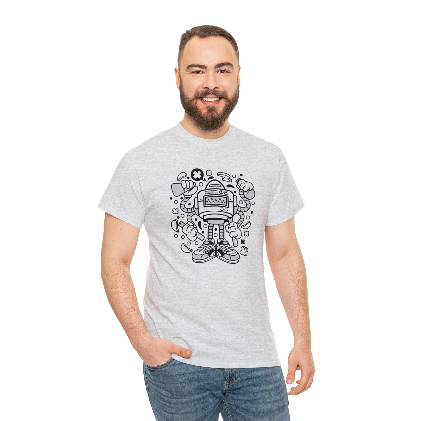 Lab Robot Monster Cartoon T-Shirt