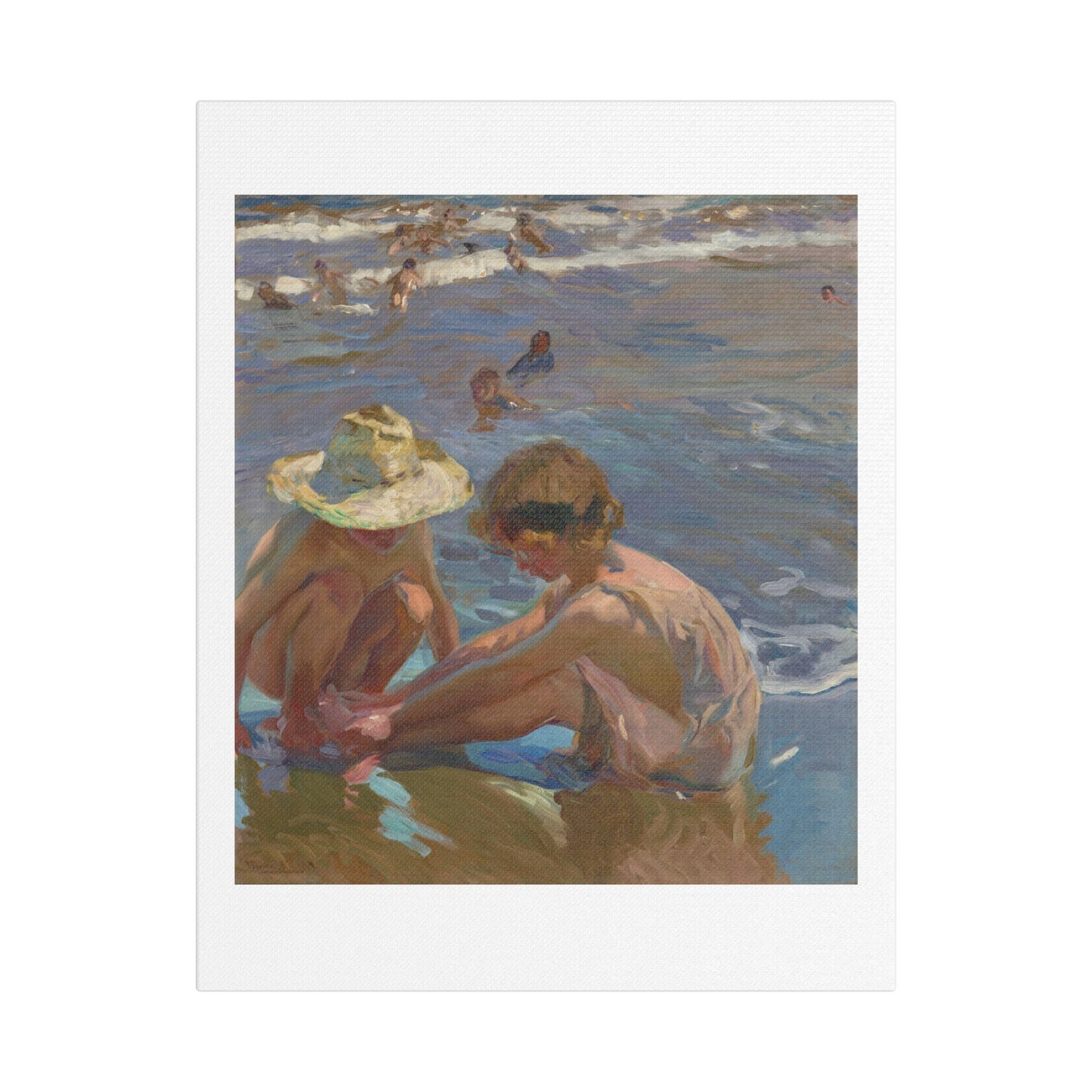The Wounded Foot (1909) by Joaquín Sorolla y Bastida, from the Original, Art Print on Canvas