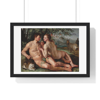 The Fall of Man (1616) by Hendrick Goltzius, from the Original, Framed Print