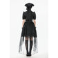 Dark in Love Ebon Rose High-Low Mesh and Lace Goth Dress