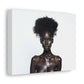 Black is Beautiful Fashion Portrait, Art Print 'Designed by AI', on Satin Canvas