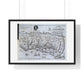 Antique Map of Virginia 'The Discovery of New Brittaine' (1651) from the Original Drake Manuscript, Framed Print