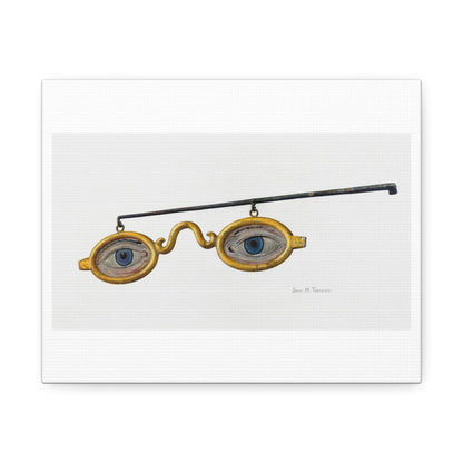 Shop Sign Spectacles (1935–1942) by John H Tercuzzi, from the Original, Art Print on Canvas