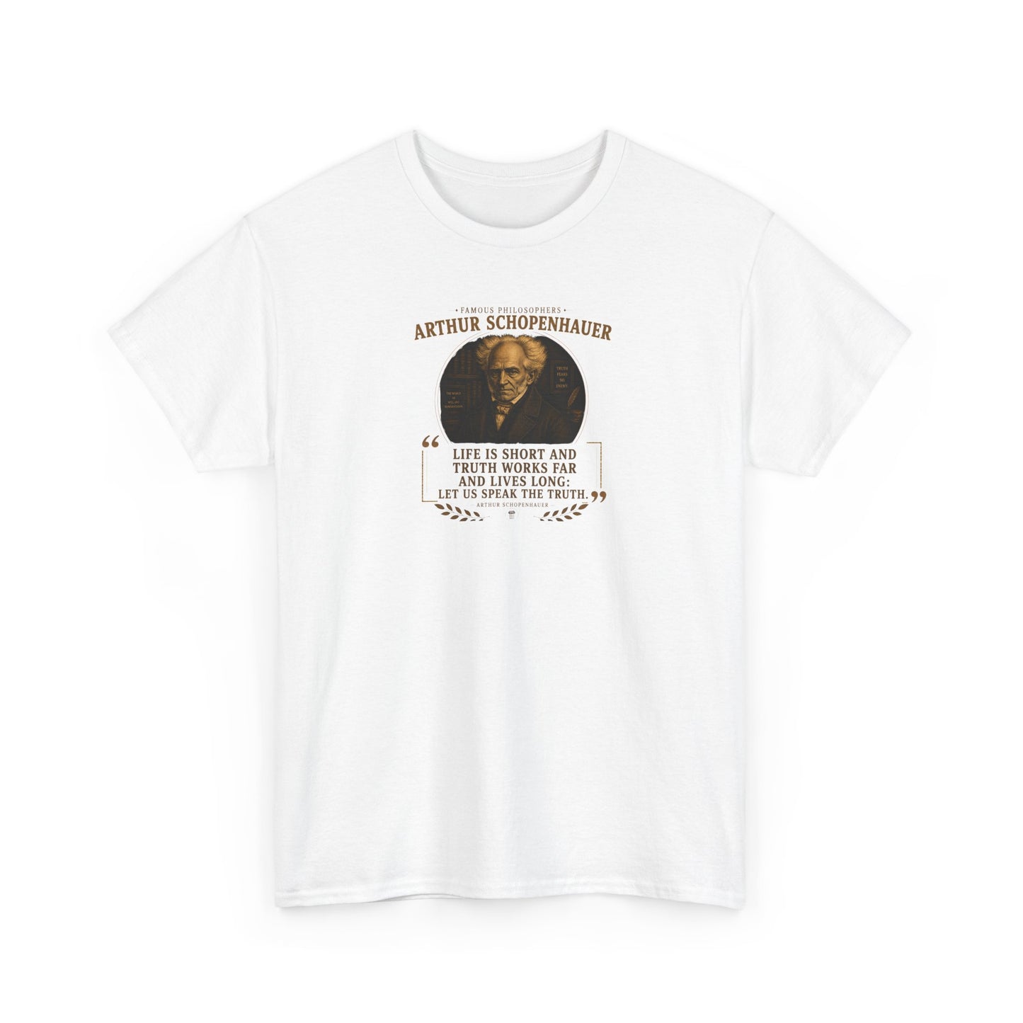 Arthur Schopenhauer on Truth and Wilfulness, Philosophy Tribute T-Shirt