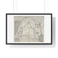 Antique Map of Arabia and Mesopotamia (1621) from the Original Sir Walter Raleigh Manuscript, Framed Print