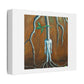 Human Roots of a Tree, Surrealist Oil Painting 'Designed by AI' Art Print on Canvas