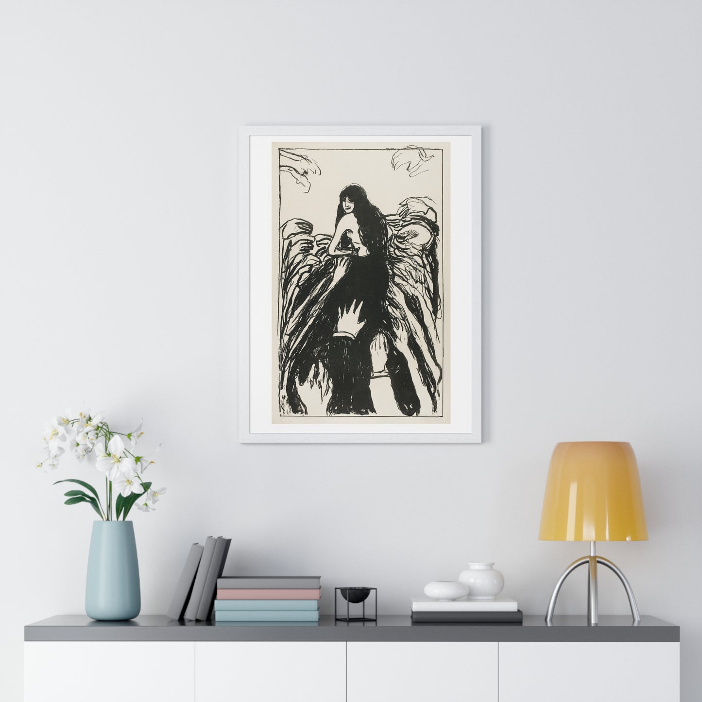 The Hands (1895) by Edvard Munch, from the Original, Framed Art Print