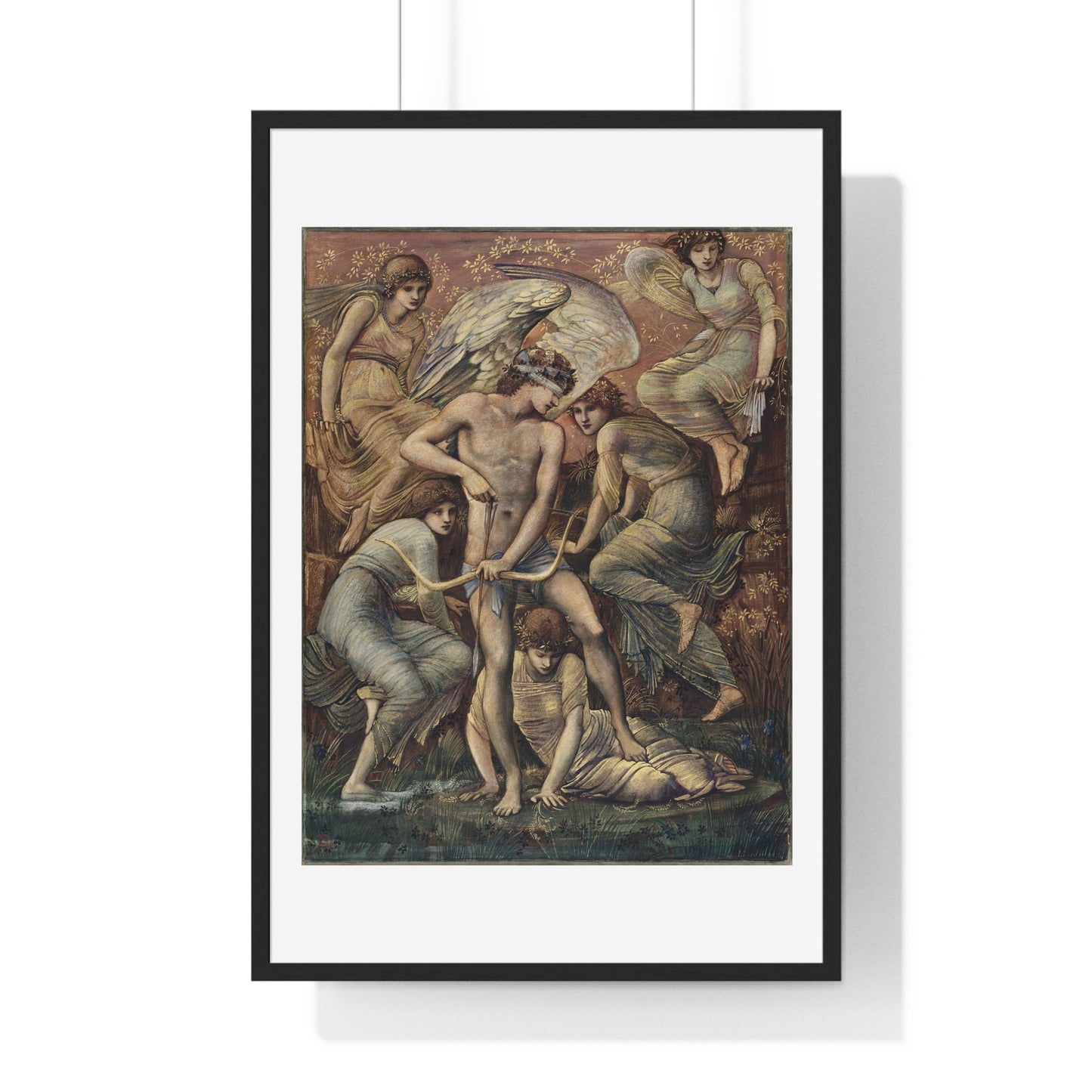 Cupid's Hunting Fields (1885) by Sir Edward Burne-Jones, from the Original, Framed Art Print