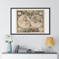 Antique Map 'Orbis Terrarum Nova et Accuratissima Tabula' (1658) from the Original, Framed Print