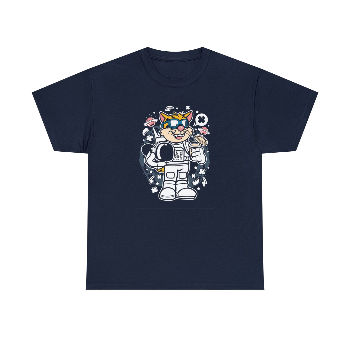 Leopard Astronaut Cartoon T-Shirt