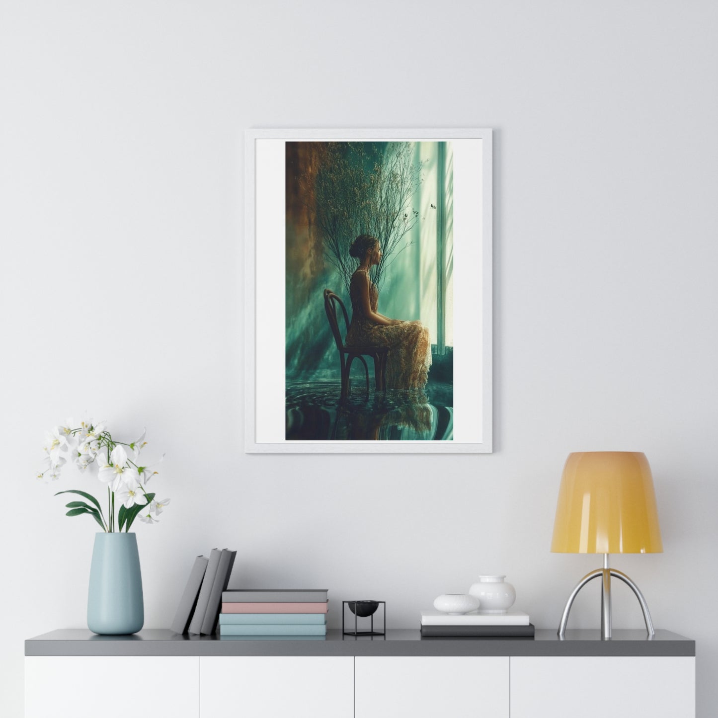 Life, Abstract Art 'Designed by AI' Framed Print