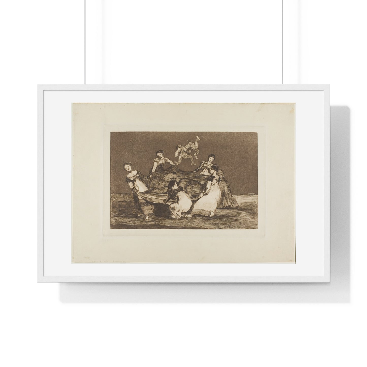 Heavier than a Dead Donkey, from Los Proverbios (1815) by Francisco José de Goya y Lucientes, Framed Print