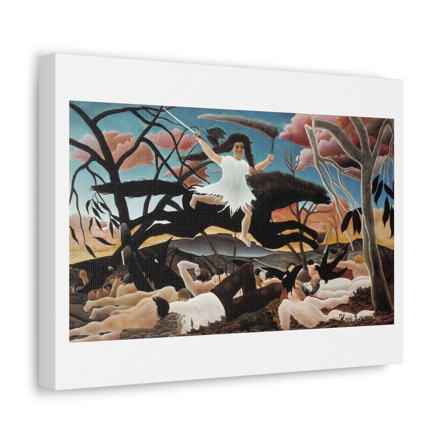 War 'La Guerre' (1894) by Henri Rousseau, Art Print from the Original, on Canvas