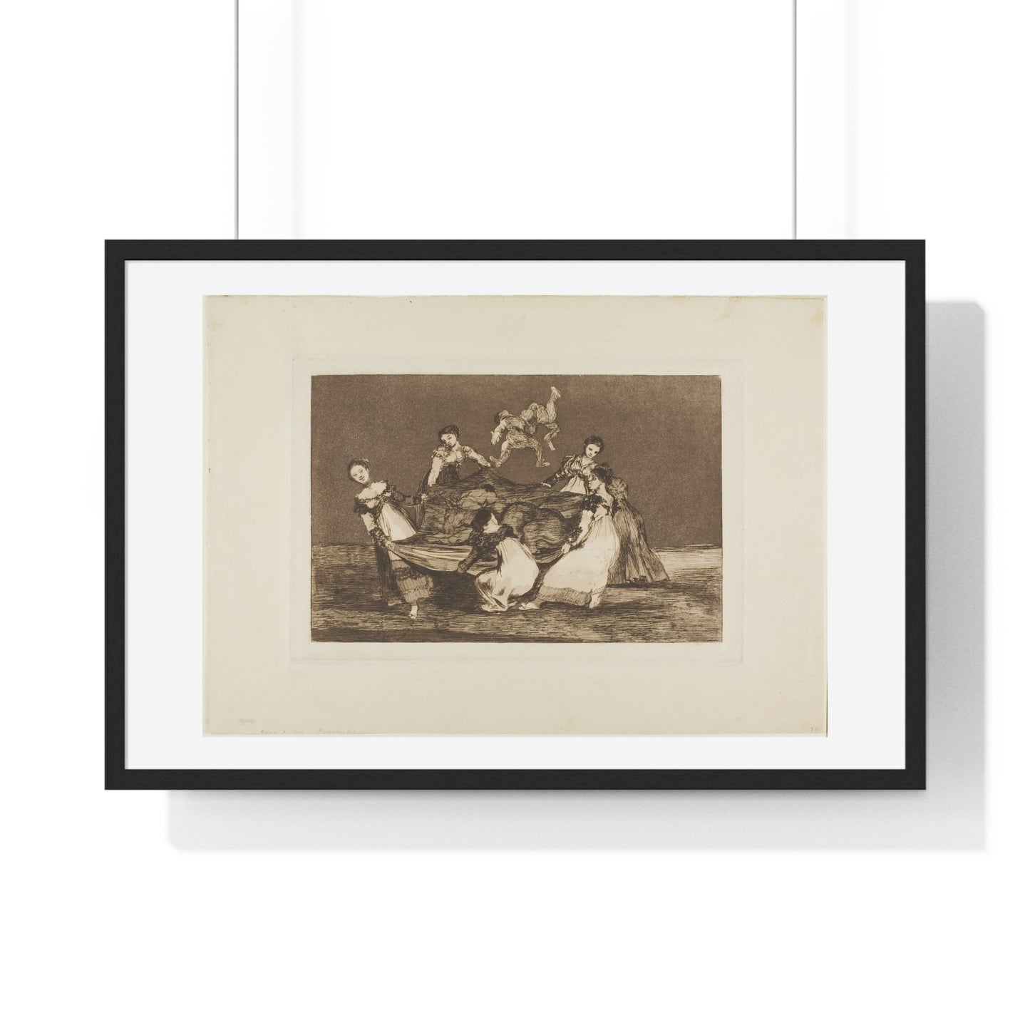 Heavier than a Dead Donkey, from Los Proverbios (1815) by Francisco José de Goya y Lucientes, Framed Print