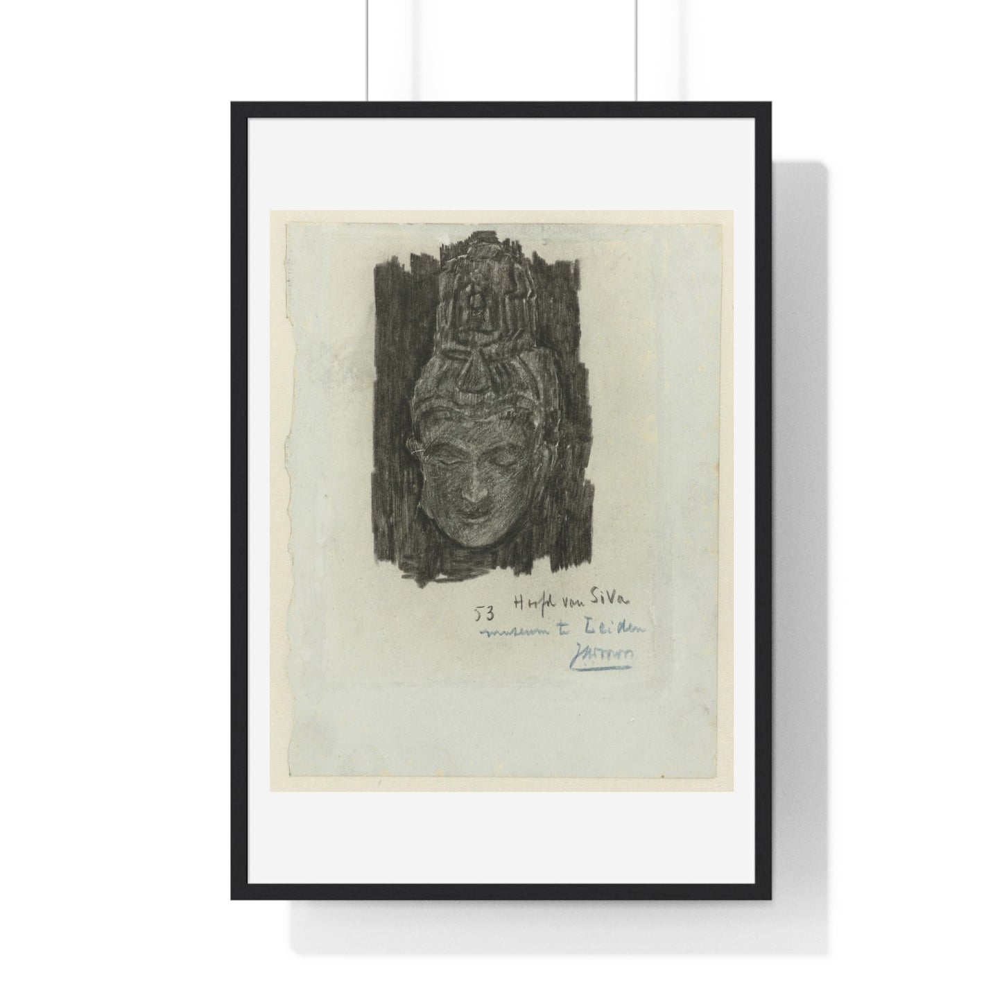 Study of Head of Shiva in the Museum of Ethnology in Leiden (1868–1928) by Jan Toorop, from the Original, Framed Print