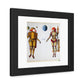 Mars and Venus as Robots in the Style Of Botticelli 'Designed by AI' Wooden Framed Print