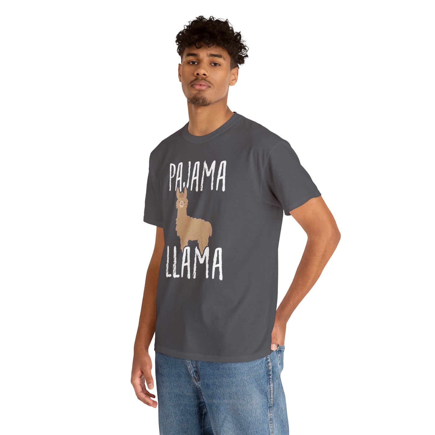 Pyjama Llama Heavy Cotton T-Shirt Quirky Women's Men's