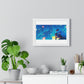 Cosmic Cityscape at Sunset 'Designed by AI', Framed Art Print