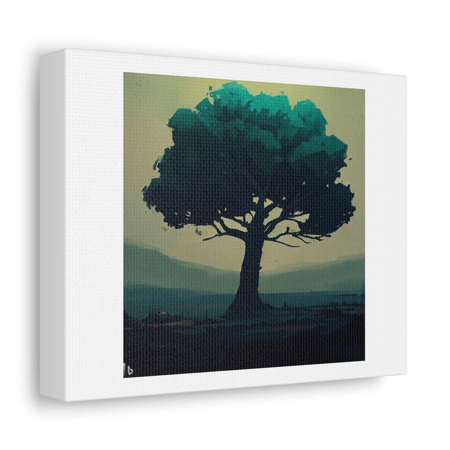 Tree Inspired by the Art of Simon Stålenhag 'Designed by AI' Print on Satin Canvas