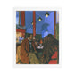 Café Art V, Print on Satin Canvas, Stretched