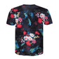 Black Flower Print T-Shirt