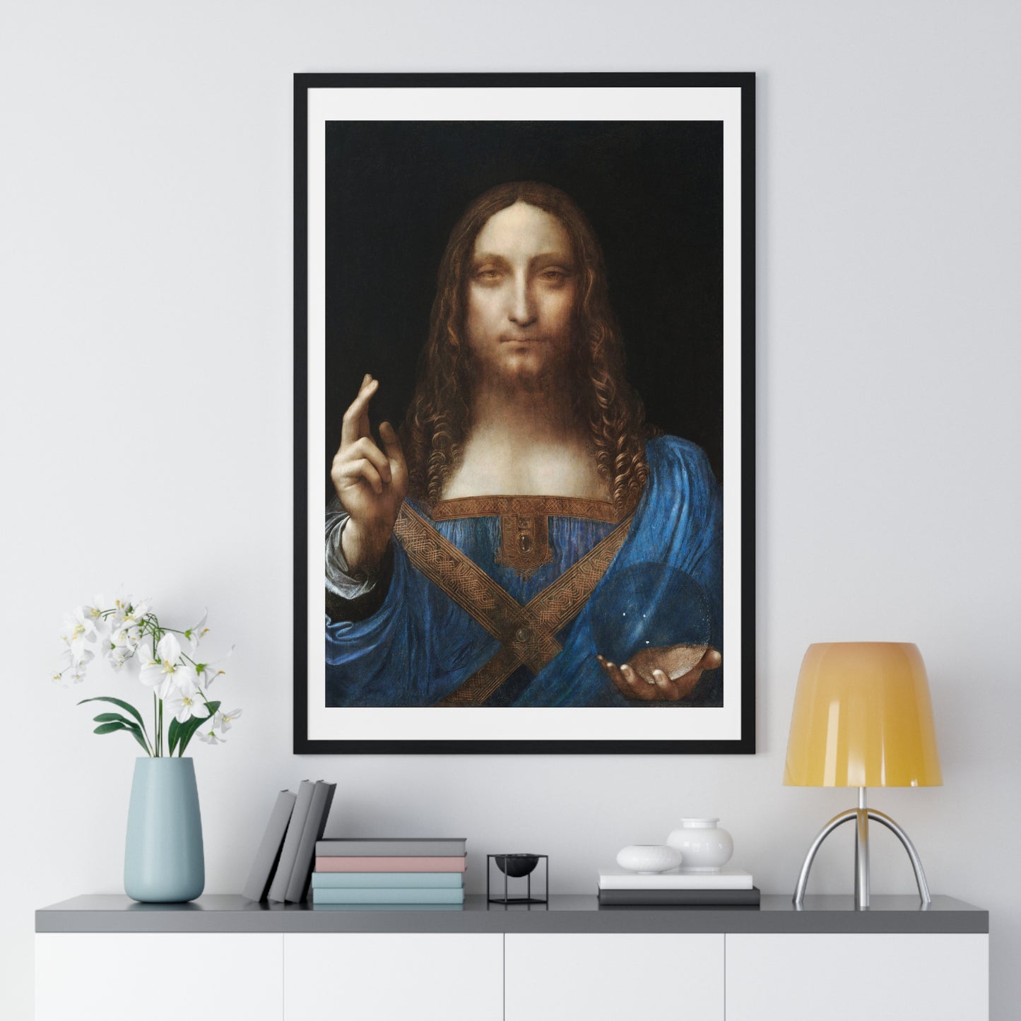 Salvator Mundi (circa 1500) Famous Painting by Vincent van Gogh, from the Original, Framed Art Print