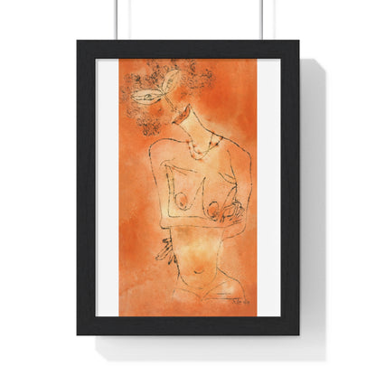 Lady Inclining Her Head (1919) by Paul Klee, from the Original, Wooden Framed Print