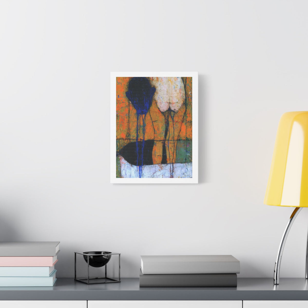 Blue, Neo-Surrealism, Art Print on Satin Canvas, Stretched