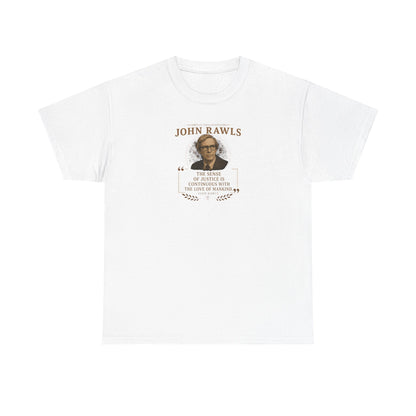 John Rawls on Justice, Philosophy Tribute T-Shirt