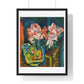 Pink Roses (1918) by Ernst Ludwig Kirchner, from the Original, Framed Print