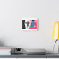 Minimal Simple Male Portrait Abstract Painting 'Designed by AI' Art Print on Canvas