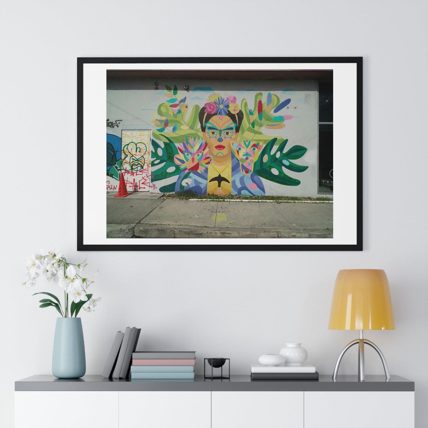 Mural Art in the Wynwood Neighbourhood of Miami, Florida, Framed Print