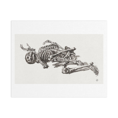 A Human Skeleton (1784-1859), Vintage Illustration by James Ward, Art Print on Canvas