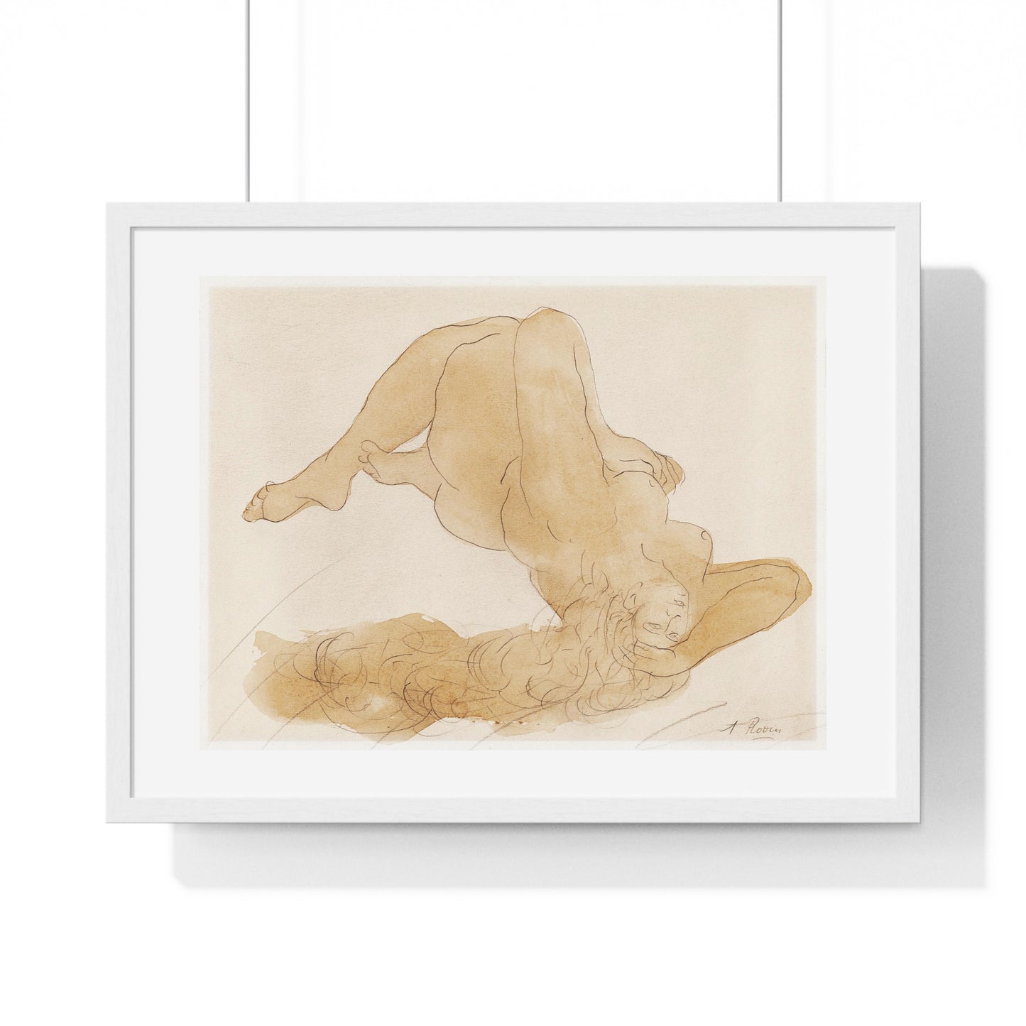 Nude by Unknown, Forgery of Auguste Rodin (1840–1917), from the Original, Framed Art Print