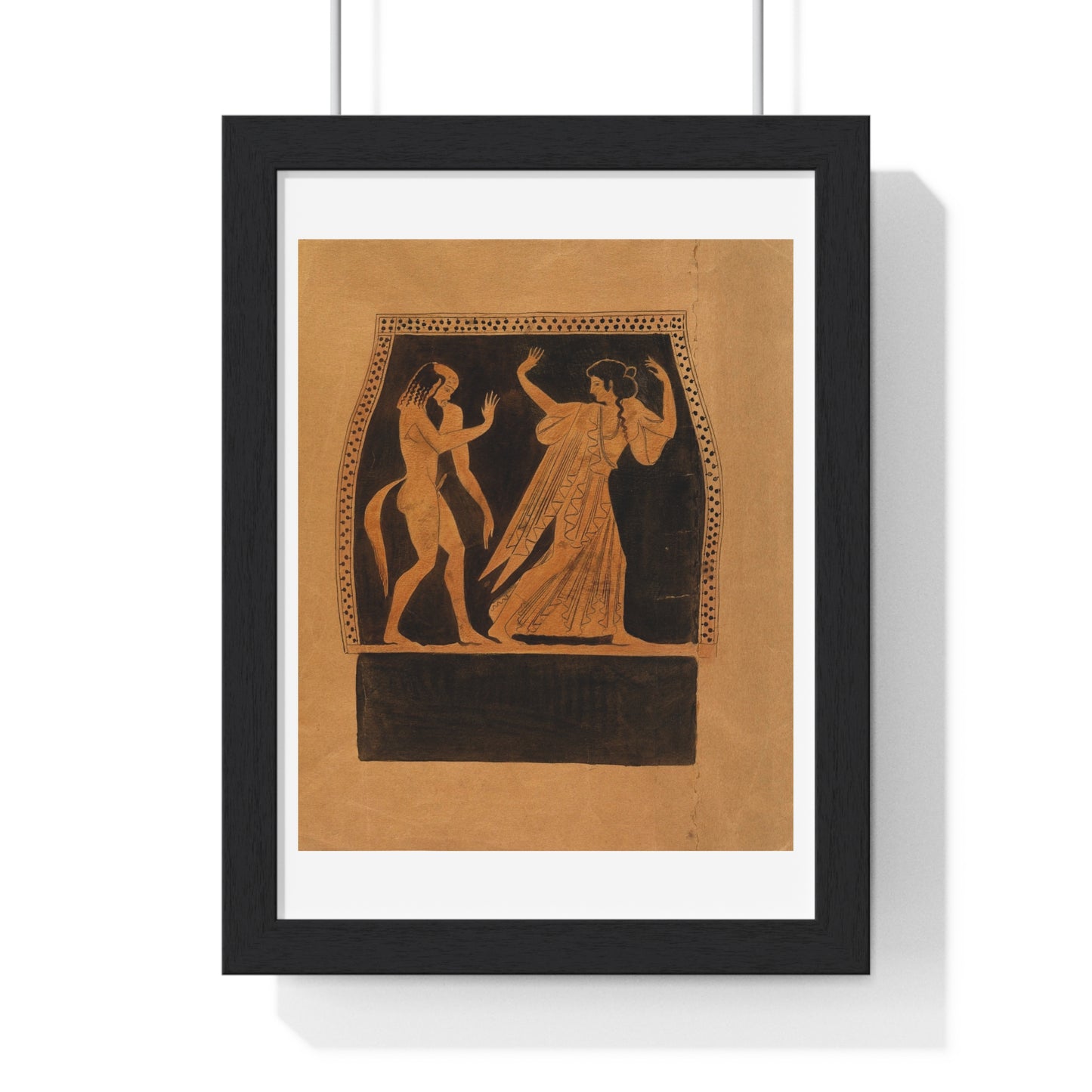 Copy of a Greek Vase Painting, from the Original, Framed Art Print