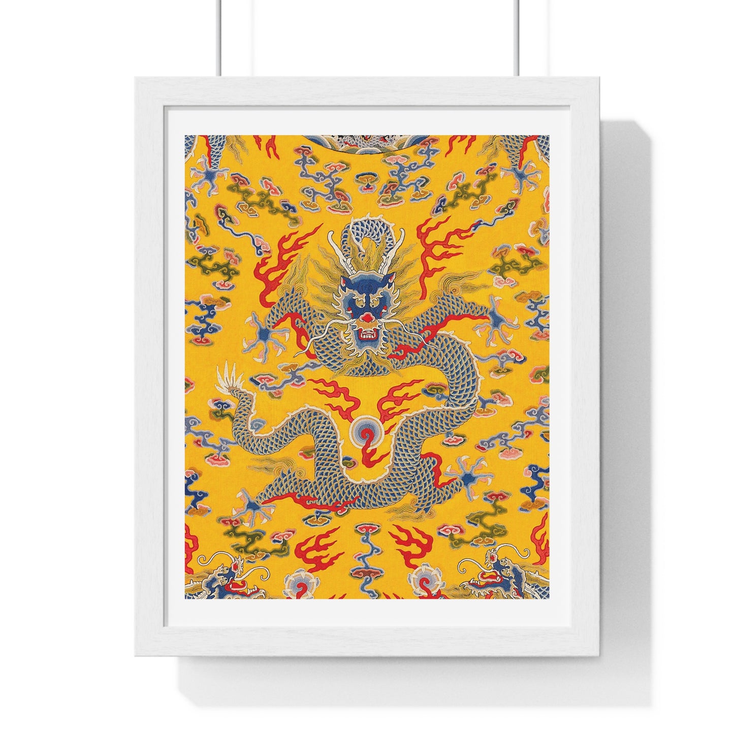 Chinese Empress's Twelve-Symbol Robe (18th-19th Century) Vintage Embroidery, from the Original, Framed Art Print