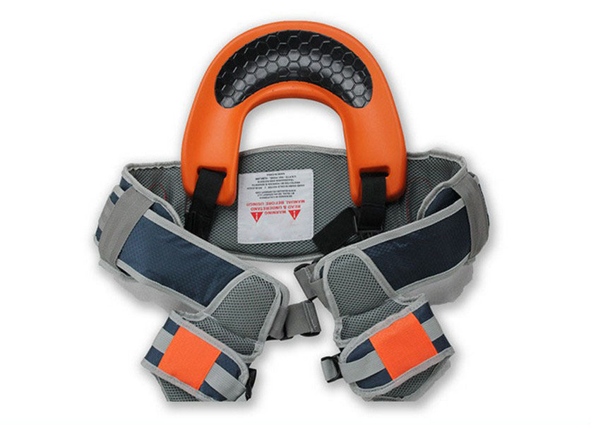 Hands-Free Child Shoulder Carrier with Ankle Straps, Cushioned Hip Seat, Nylon Child Strap Rider, Travel Back Frame Saddle