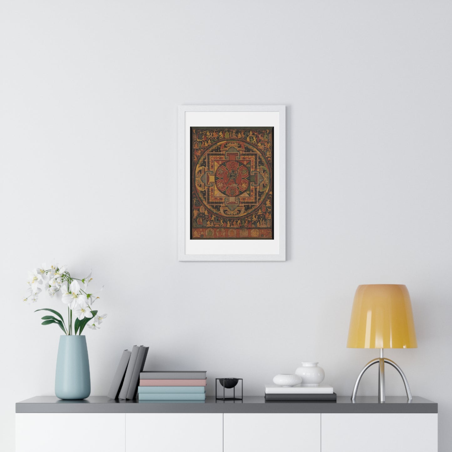 Chakrasamvara Mandala, Ritual Diagramme from Nepal (circa 1100), from the Original, Framed Art Print