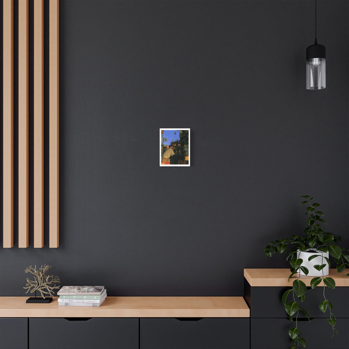 Café Art IV, Print on Satin Canvas, Stretched