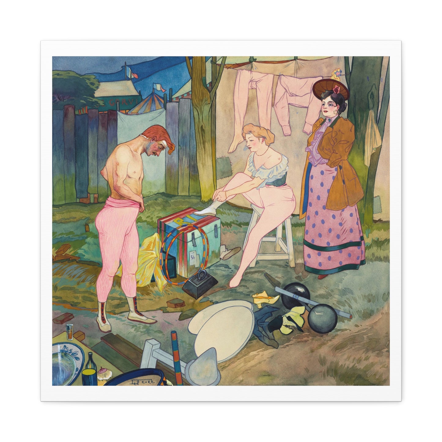 Le Cirque Corvi (circa 1893) by Georges de Feure, Art Print from the Original on Canvas