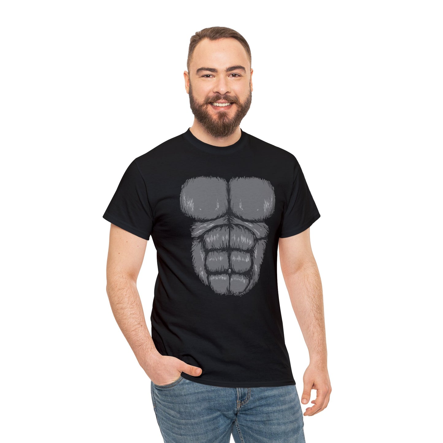 Gorilla Print Men's Fitness T-Shirt